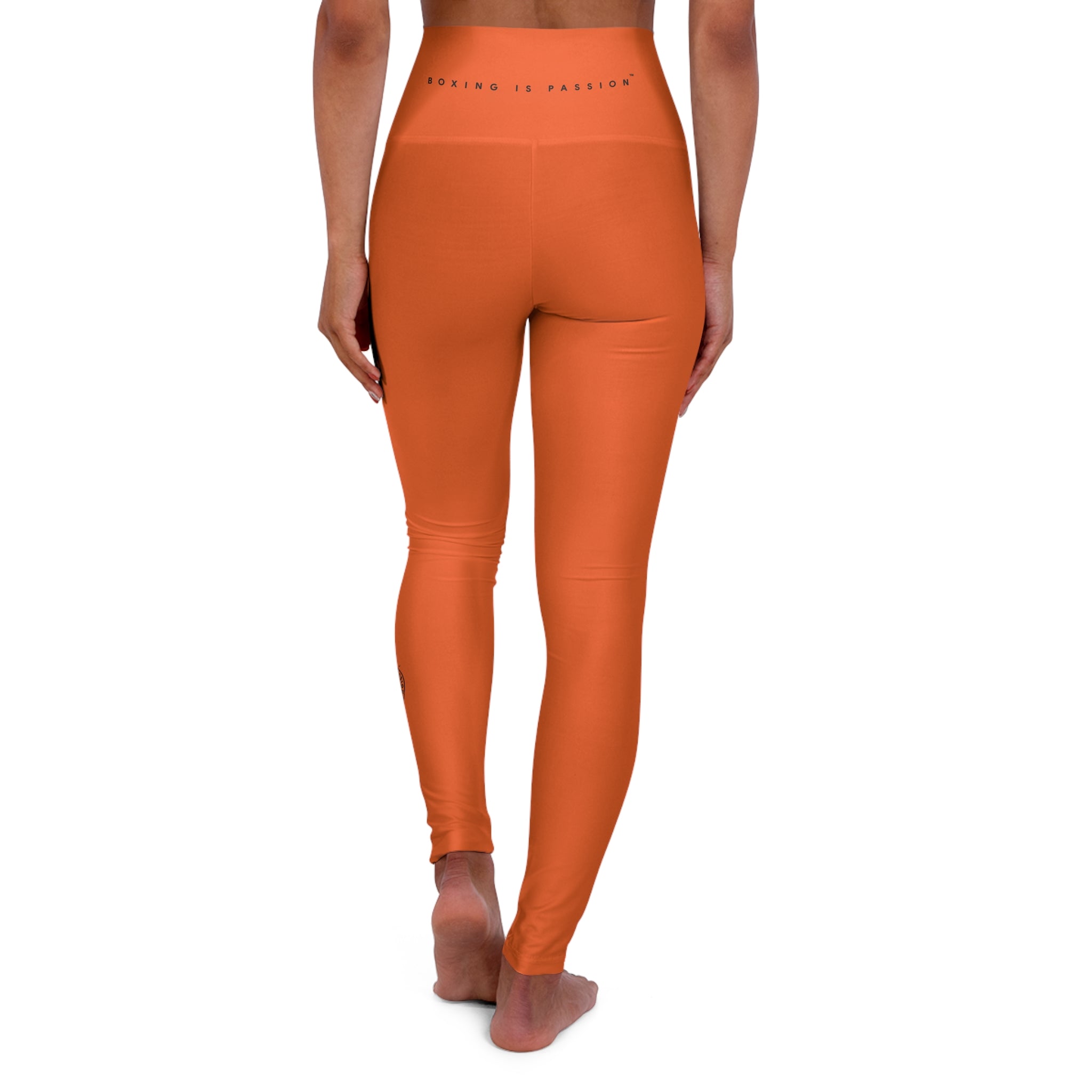 Boxing is Passion™ Orange High Waisted Yoga Leggings