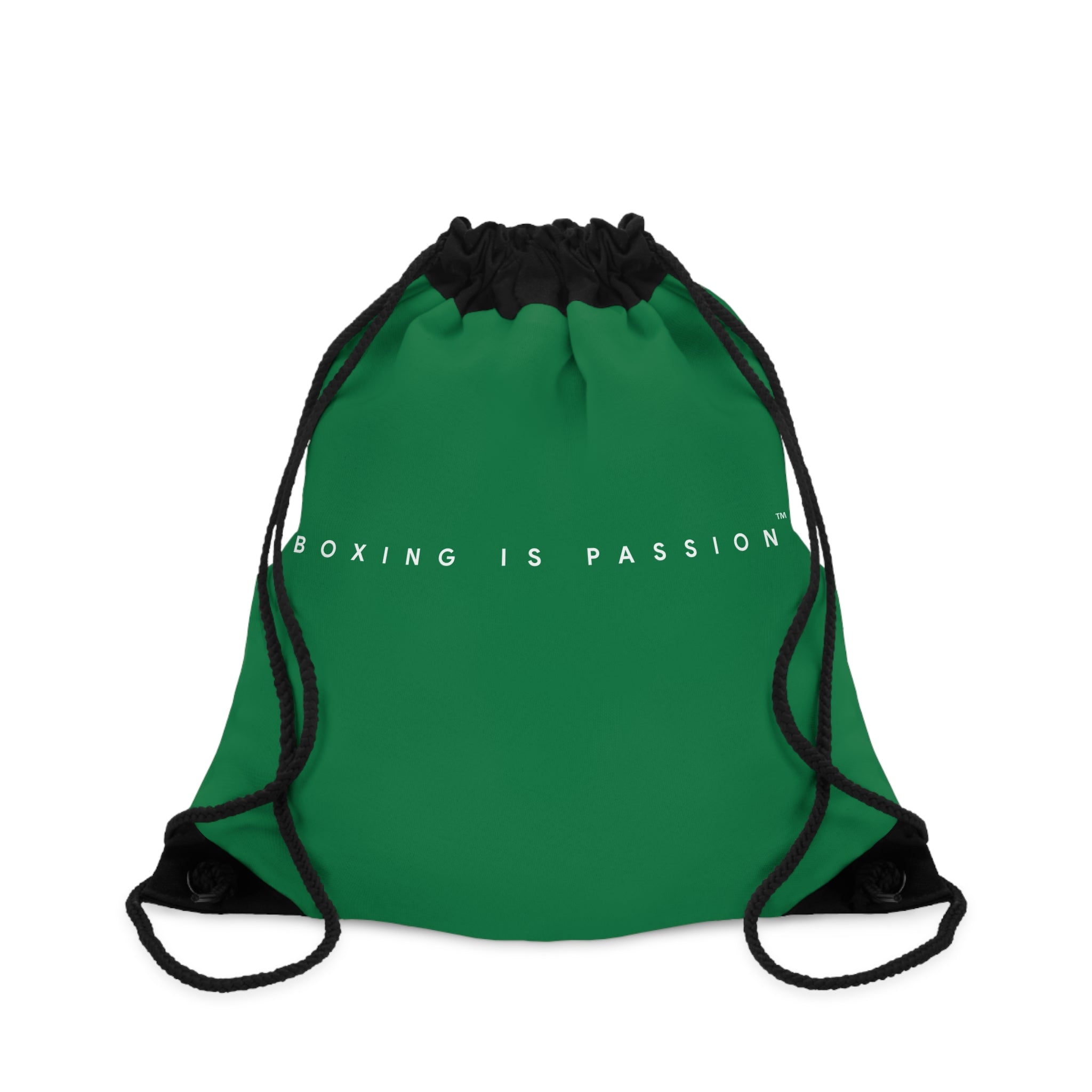 Boxing is Passion™ Dark Green Drawstring Bag (minimalistic)