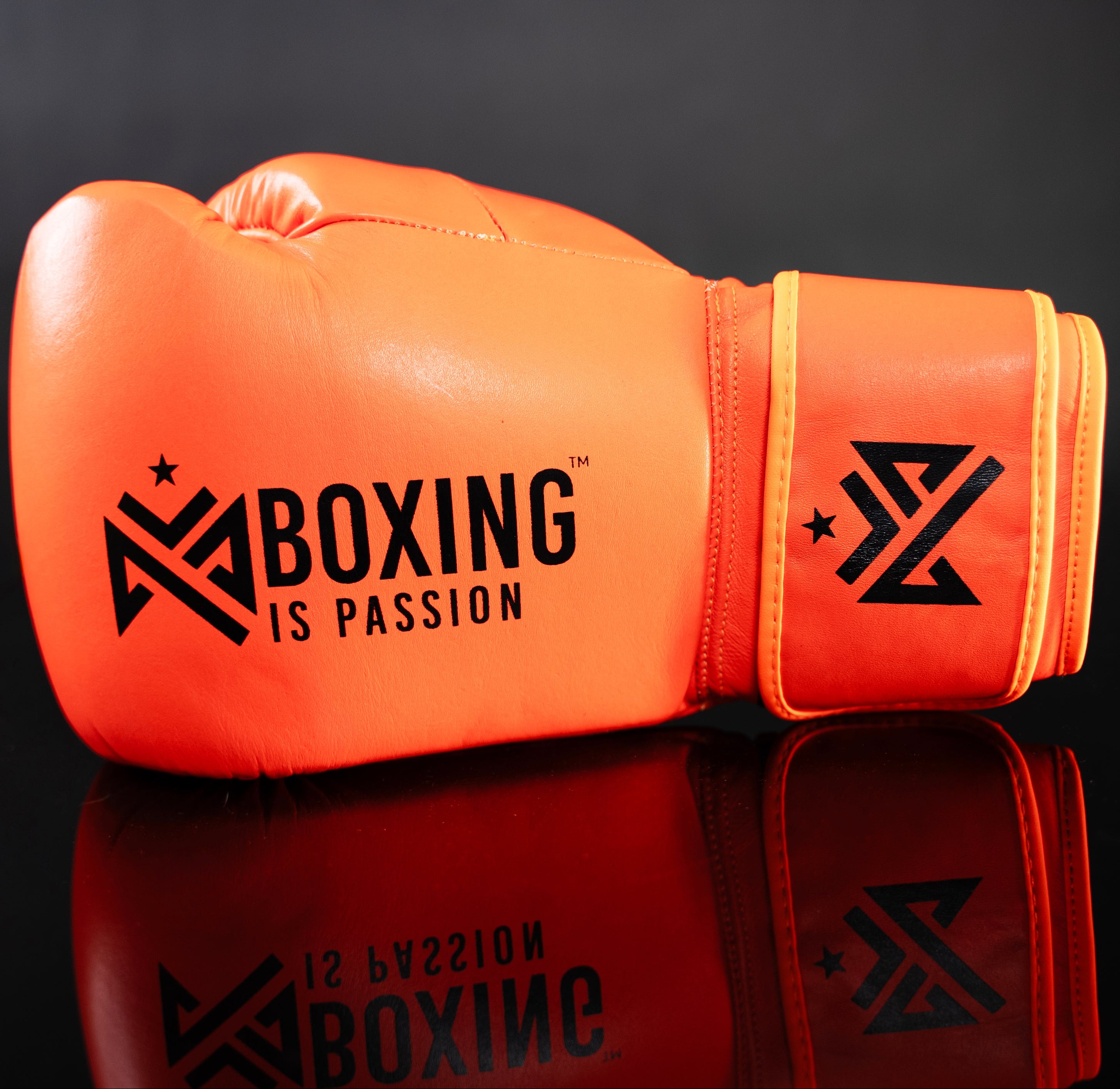 Boxing is Passion™ Velcro Neon Orange Training Boxing Gloves