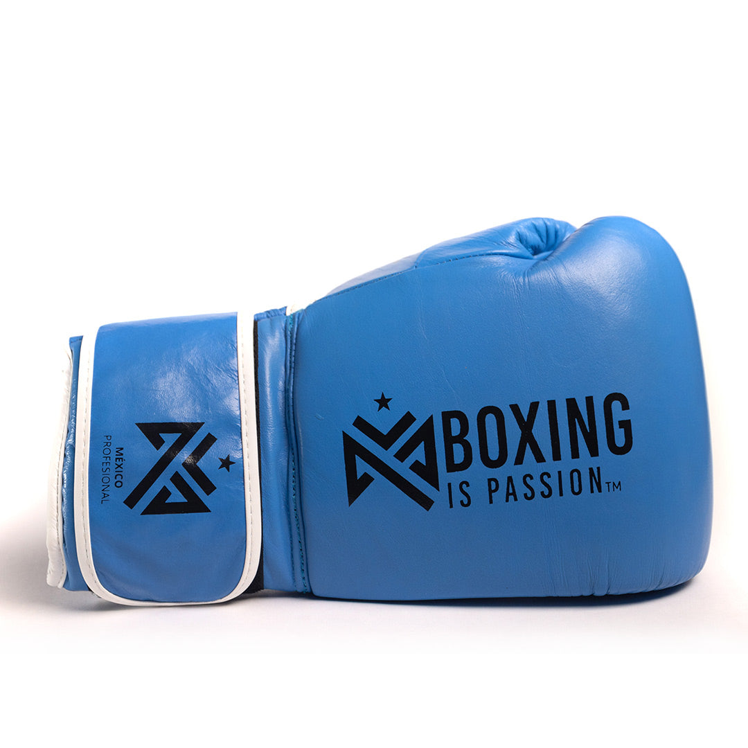 Boxing is Passion Light Blue LB2 Velcro Boxing Gloves