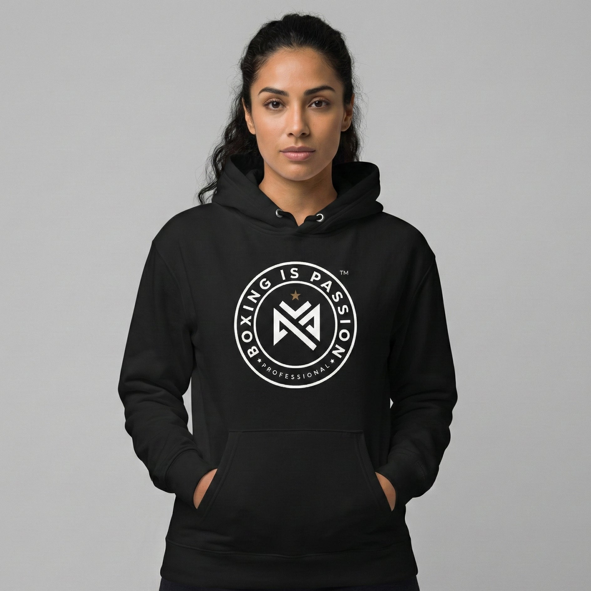 Boxing is Passion Unisex premium mid-weight Black Hoodie
