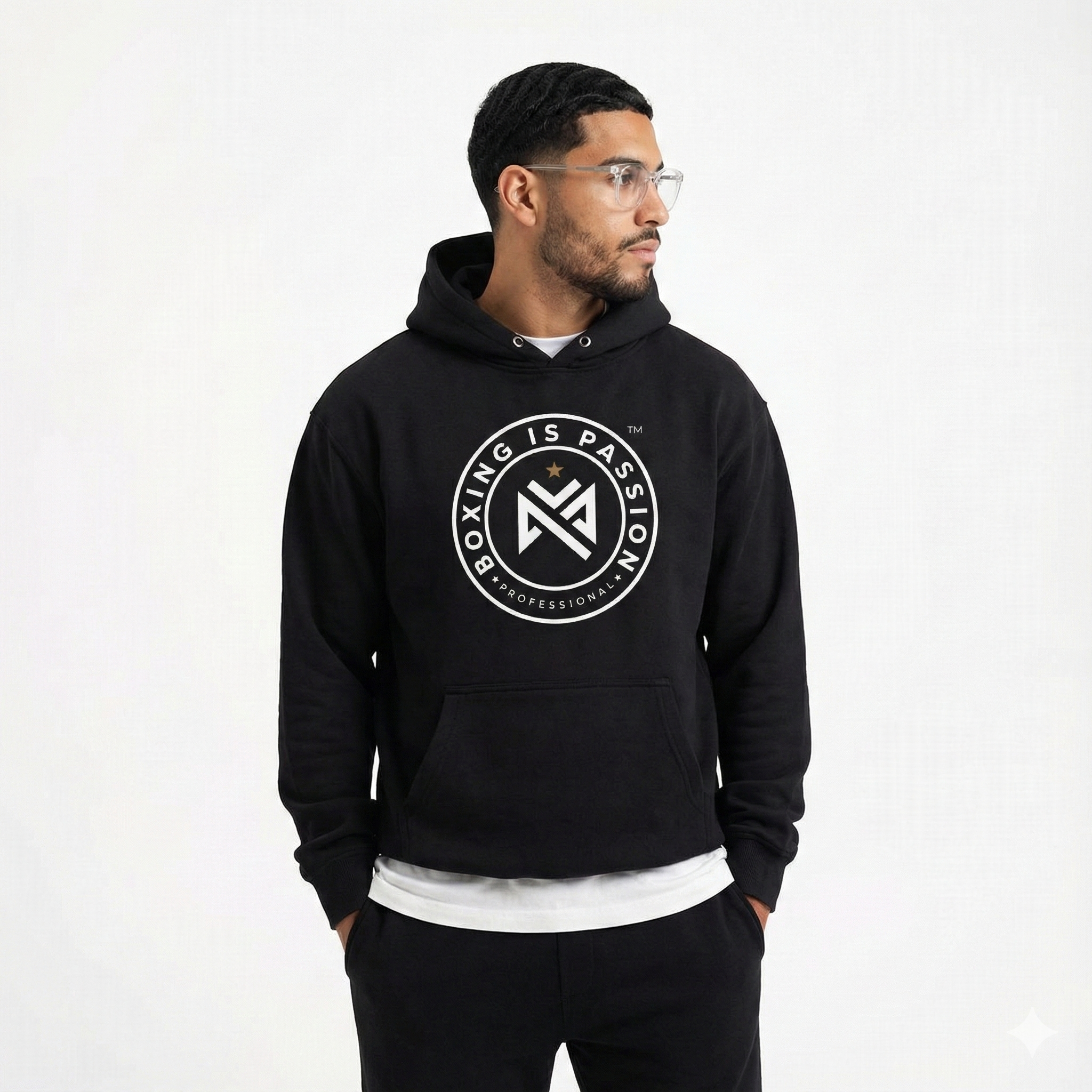 Boxing is Passion Unisex premium mid-weight Black Hoodie