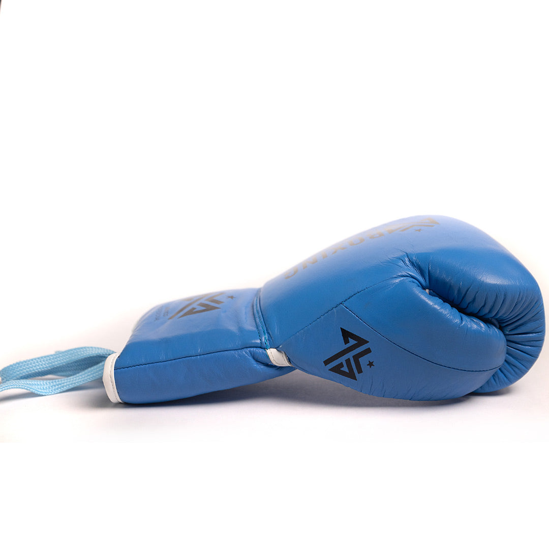 Boxing is Passion Light Blue LB2 Lace Up Training Boxing Gloves