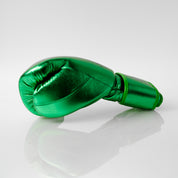 Metallic Green 14oz Velcro Sparring Gloves with Black Logo