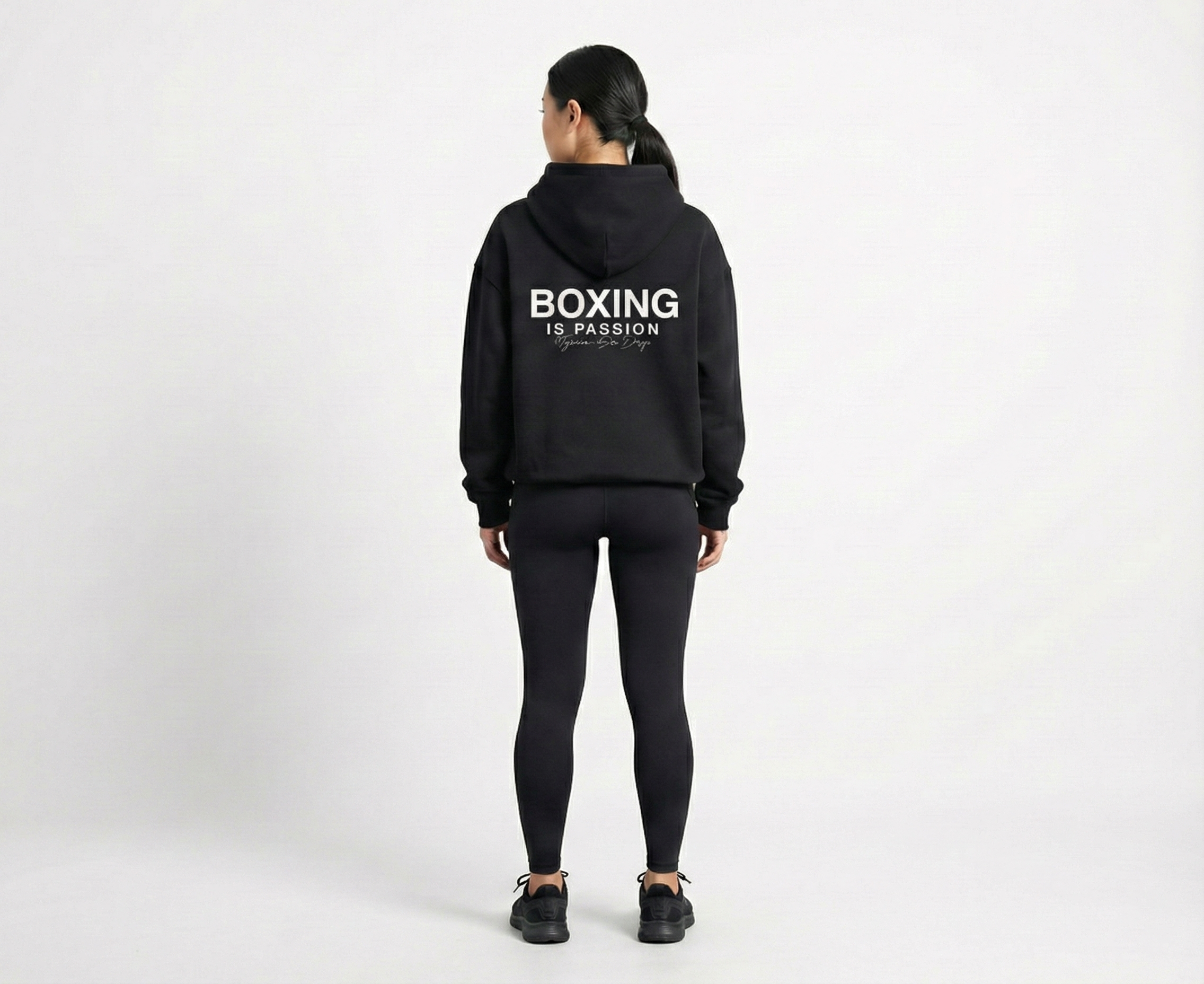 Women's Boxing is Passion Unisex premium mid-weight Black Hoodie